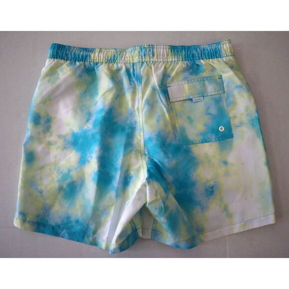 Calvin Klein Men Sz L Light Blue Wash Standard UV Protected Print Swim Trunk - Picture 2 of 7